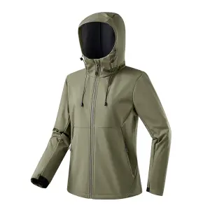 Softshelljacke Damen mit Kapuze, Kordelzug und Reißverschluss – Bild 2